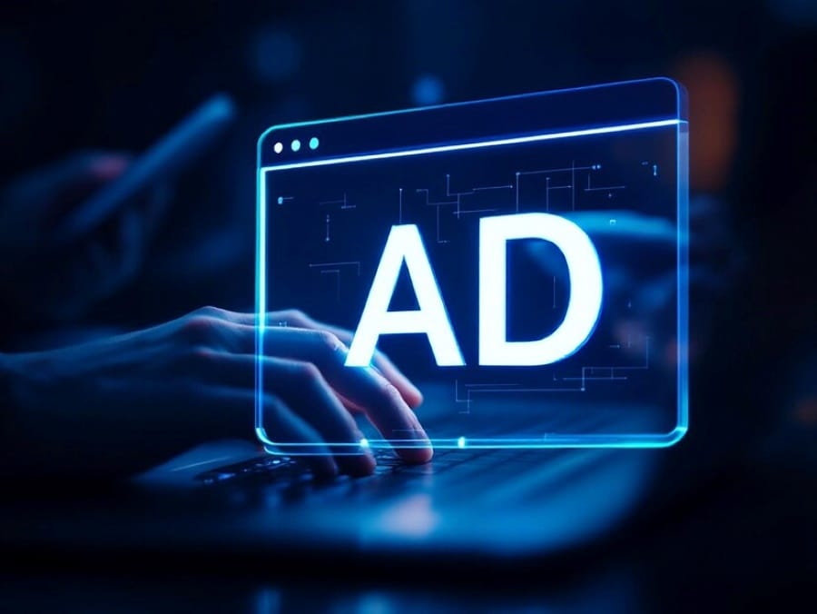 Google Ads reference in 3D image
