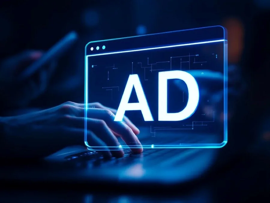 Google Ads reference in 3D image