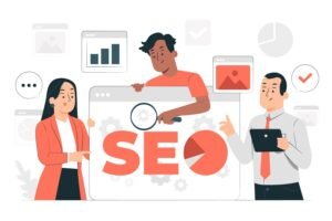 SEO Work for Business Growth Concept