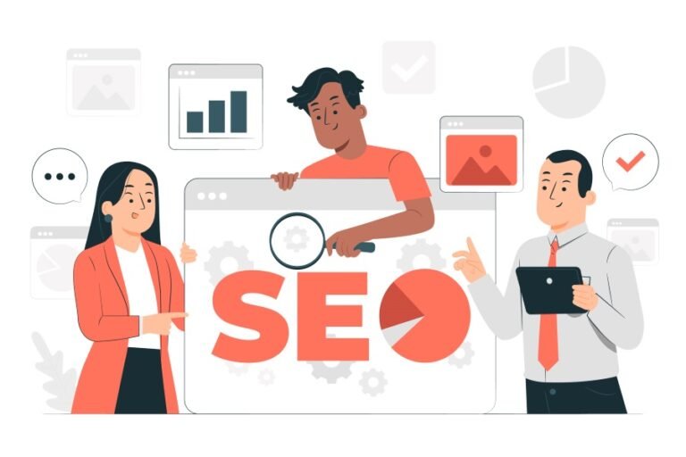 SEO Work for Business Growth Concept