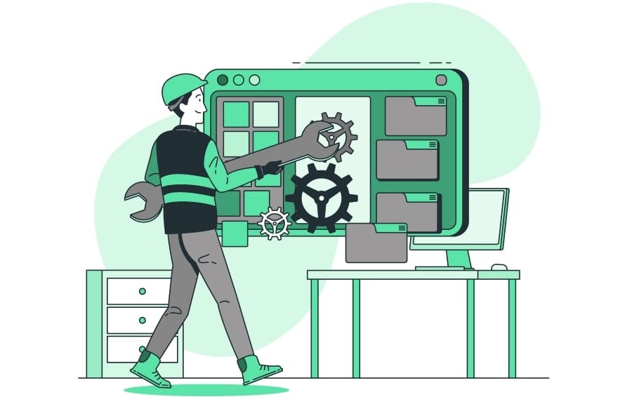 Web Maintenance Services Concept